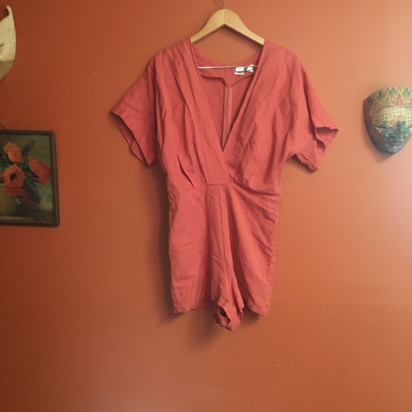 Urban Outfitters Pants - Urban outfitters kimono sleeve linen cotton romper
